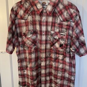 Ed Hardy plaid button down